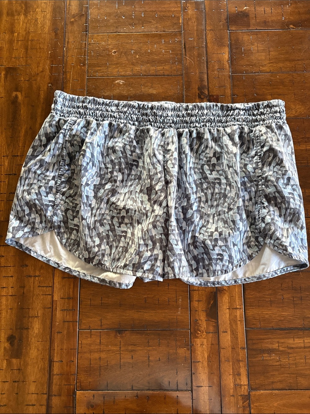 Zella Blue & Gray Patterned Athletic Shorts - 1X
